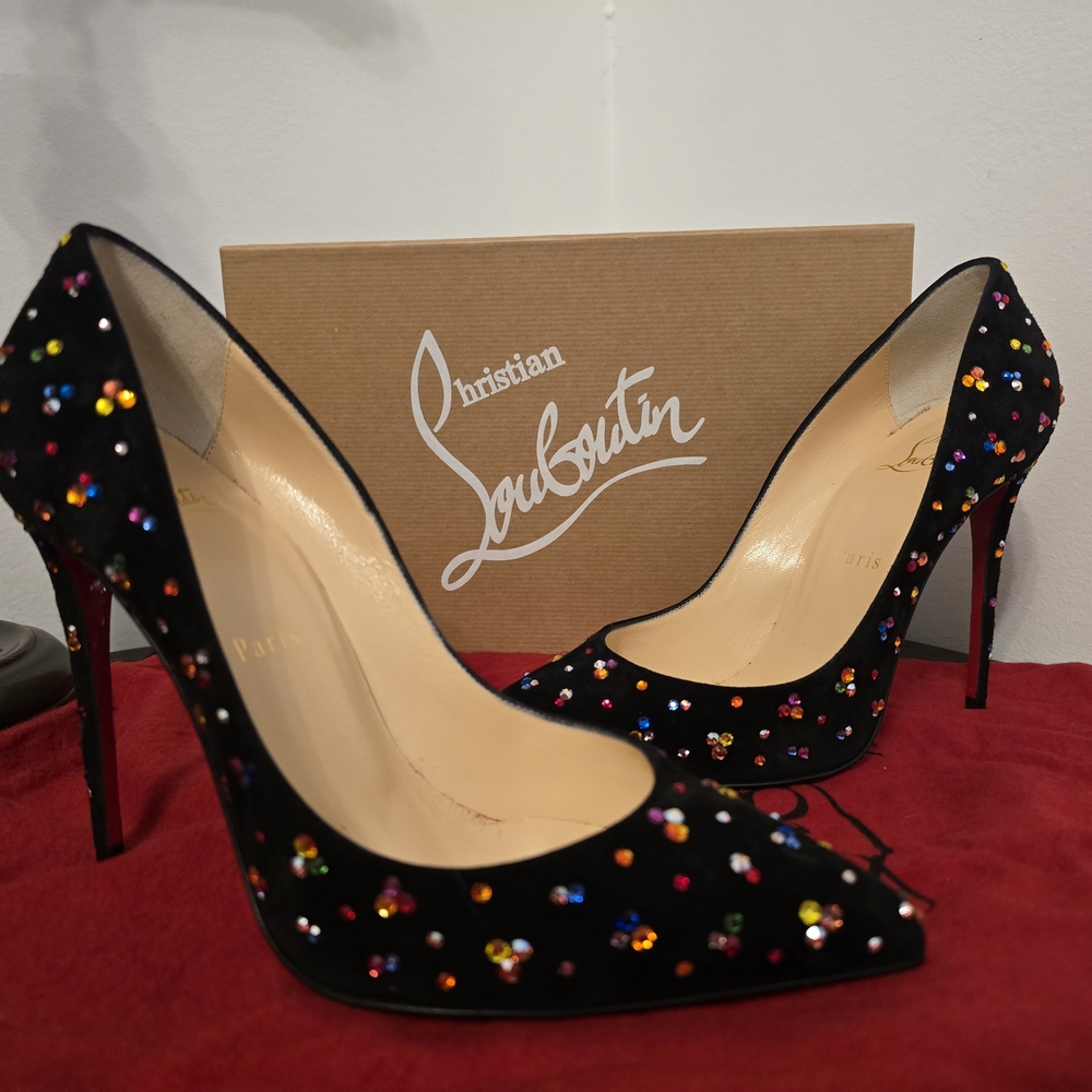 Christian Louboutin Women's Black Multicolor Pumps